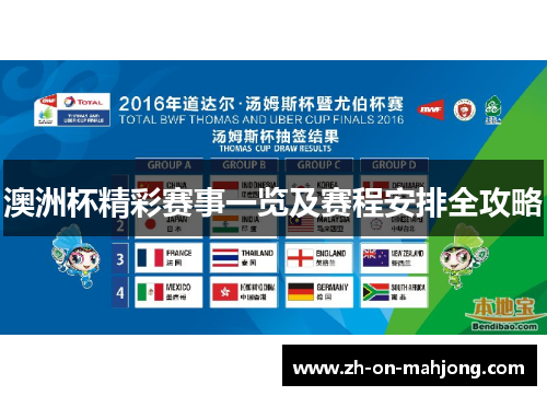 澳洲杯精彩赛事一览及赛程安排全攻略