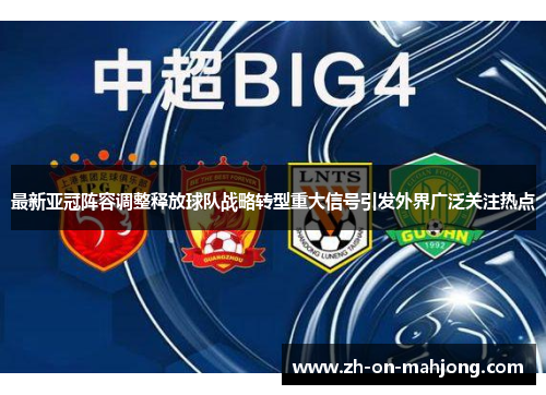 最新亚冠阵容调整释放球队战略转型重大信号引发外界广泛关注热点